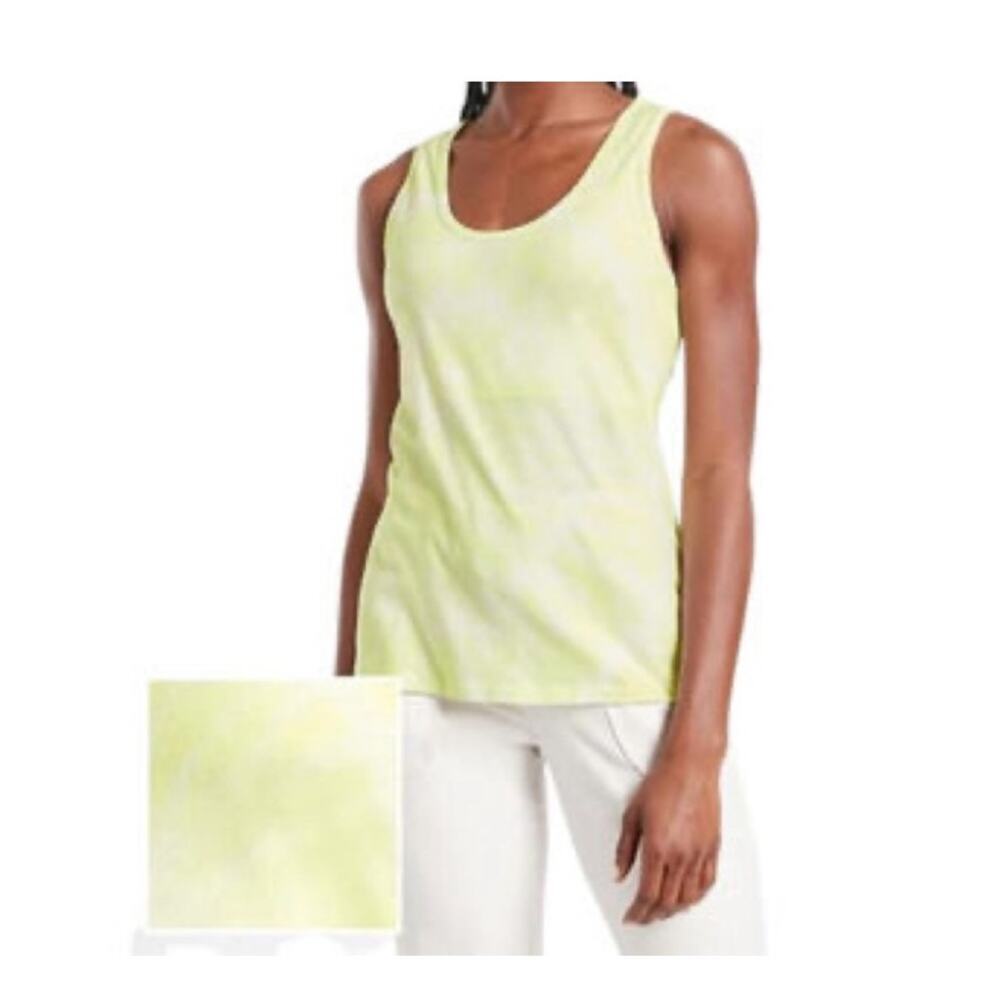 Athleta Organic Daily Printed Tank Top Women’s Small Sunburst Yellow